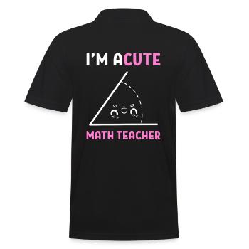 Math Word Games Math Professeur de maths - Polo Homme - noir - Dos - Kai (181cm)