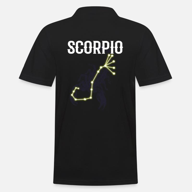 Scorpio Astrologie - Männer Poloshirt - Schwarz