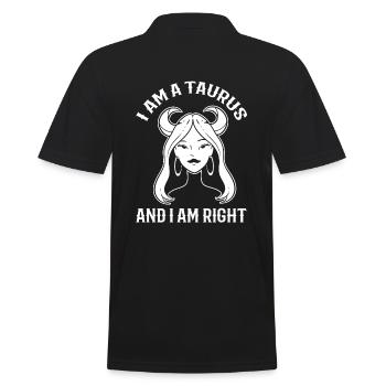 Taureau signe signe diseuse de bonne aventure - Polo Homme - noir - Dos - Kai (181cm)