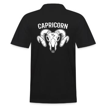 Steinbock -Sternzeichen Tarotkartenleser - Männer Poloshirt - Schwarz - Hinten - Kai (181cm)