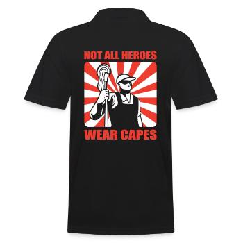 Tous les héros ne portent pas de cape Gouvernante - Polo Homme - noir - Dos - Kai (181cm)