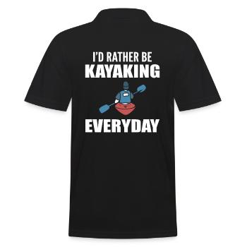 Je préfère faire du kayak tous les jours - Polo Homme - noir - Dos - Kai (181cm)