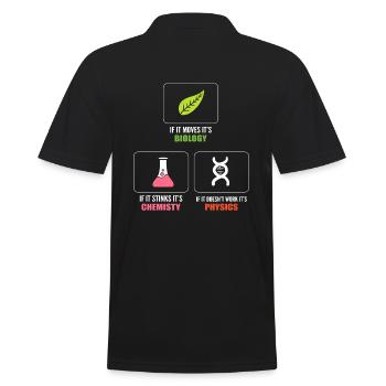 Biologie Chimie Physique Professeur de biologie - Polo Homme - noir - Dos - Kai (181cm)