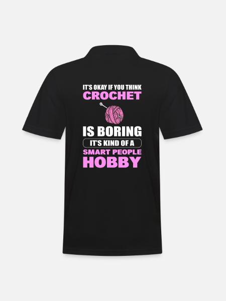 Crochet Hobby Crochet - Men's Polo Shirt - black