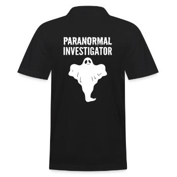 Paranormal Investigator Ghost Seekers - Men's Polo Shirt - black - Back - Kai (181cm)