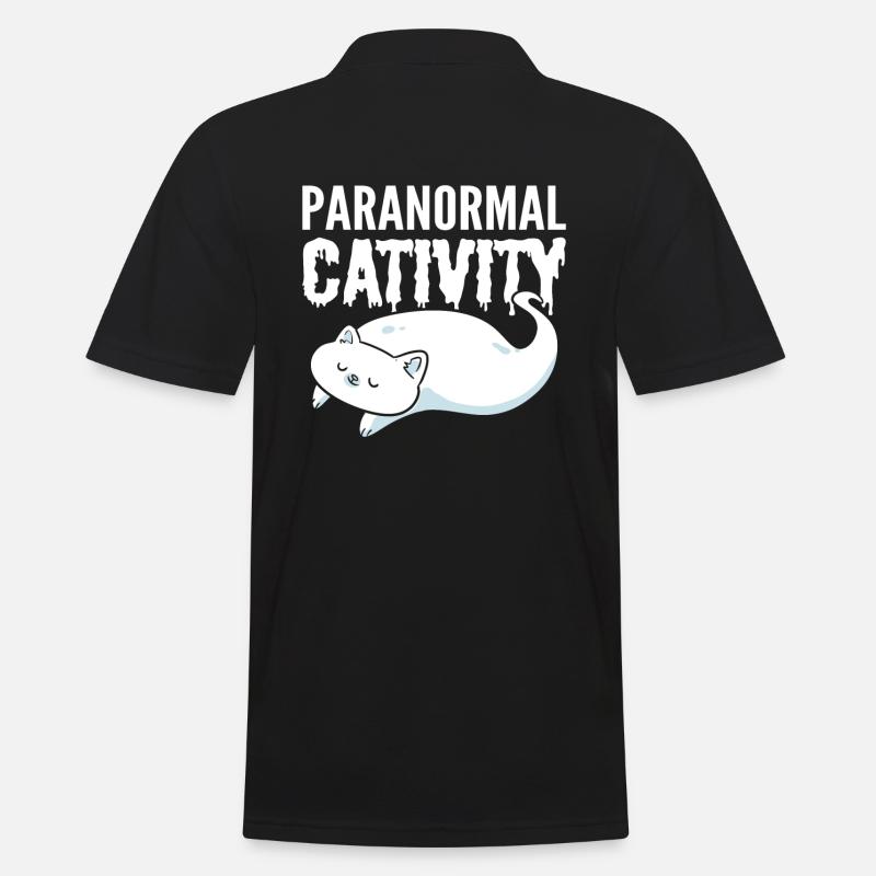 Paranormal Cat Ghostbusters - Men's Polo Shirt - black