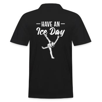 Have An Ice Day Eisgleiter - Männer Poloshirt - Schwarz - Hinten - Kai (181cm)