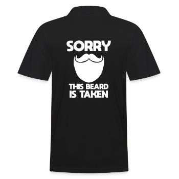 Sorry This Beard Is Taken Friseur - Männer Poloshirt - Schwarz - Hinten - Kai (181cm)
