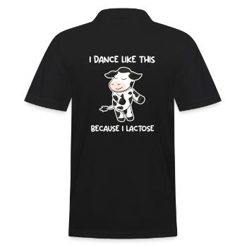 Funny cow rancher - Men's Polo Shirt - black - Back - Kai (181cm)