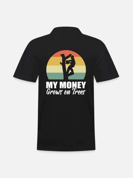 My Money Grows On Trees Lumberjack - Men's Polo Shirt - black