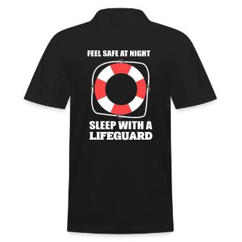 Feel Safe At Night Sleep With A Life Guard - Männer Poloshirt - Schwarz - Hinten - Kai (181cm)