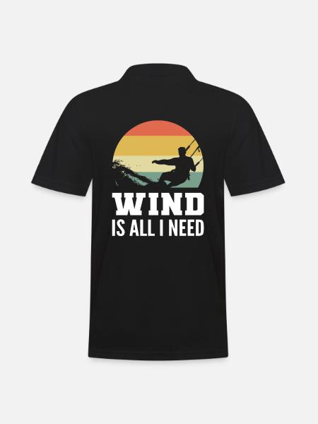 Kitesurf & Kitesurf Kitesurfers - Polo Homme - noir