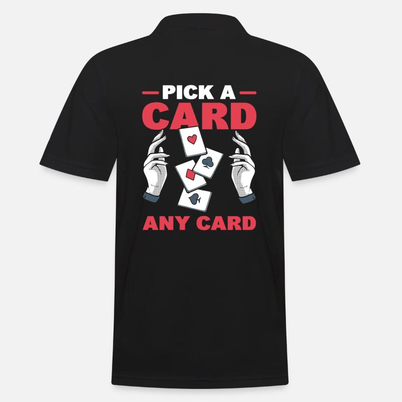Cool Card Magician Zauberer - Männer Poloshirt - Schwarz