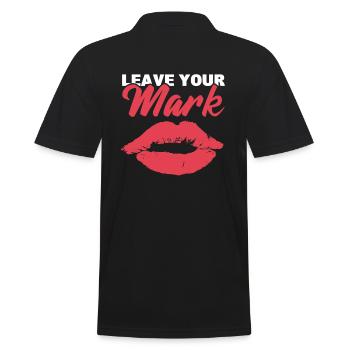 Leave Your Mark Maskenbildner - Männer Poloshirt - Schwarz - Hinten - Kai (181cm)