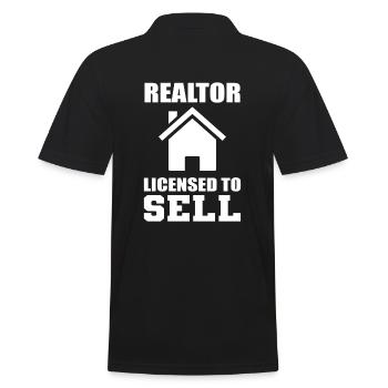 Agent immobilier autorisé à vendre des agents immobiliers - Polo Homme - noir - Dos - Kai (181cm)