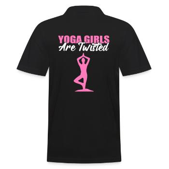 Les filles de yoga sont des Pilates tordues - Polo Homme - noir - Dos - Kai (181cm)