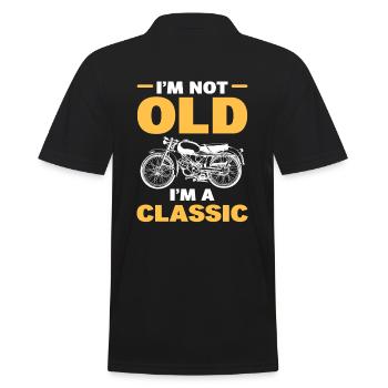 Je ne suis pas vieux, je suis un amateur de motos classiques - Polo Homme - noir - Dos - Kai (181cm)