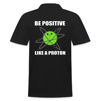 Soyez positif comme un microbiologiste à protons - Polo Homme - noir - Dos - Kai (181cm)