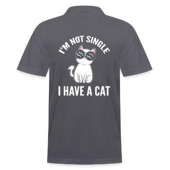 I'm Not Single I Have A Cat Veterinarian - Men's Polo Shirt - charcoal grey - Back - Nico (186cm)