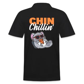 Chin-Chillin' Zookeeper - Men's Polo Shirt - black - Back - Kai (181cm)
