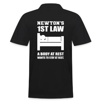 Funny physics teacher - Men's Polo Shirt - black - Back - Kai (181cm)