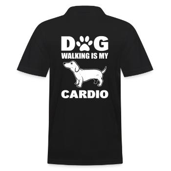 La promenade du chien est mon cardio - Polo Homme - noir - Dos - Kai (181cm)