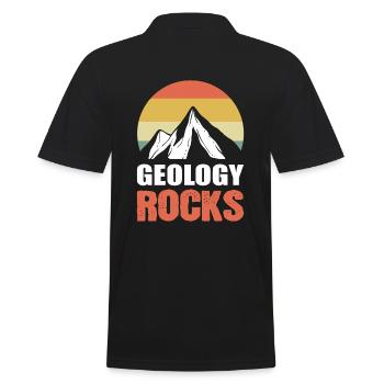 Geology Rocks Geologe - Männer Poloshirt - Schwarz - Hinten - Kai (181cm)