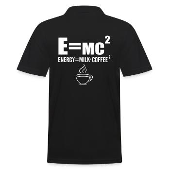 E=mc2 Énergie=Café au lait Amateurs de café - Polo Homme - noir - Dos - Kai (181cm)