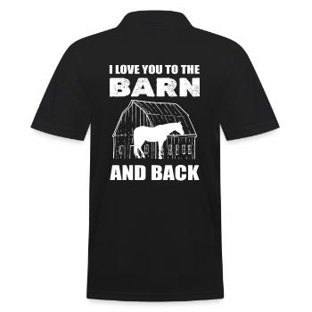 I Love You To The Barn And Back Jockey - Men's Polo Shirt - black - Back - Kai (181cm)