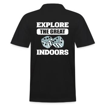 Explorez le grand amateur de jeux de société à l’intérieur - Polo Homme - noir - Dos - Kai (181cm)