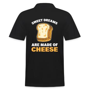 Sweet Dreams Are Made Of Cheese Cheese Specialist - Men's Polo Shirt - black - Back - Kai (181cm)