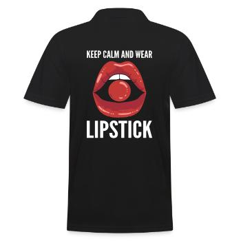 Lippenstift tragen Maskenbildner - Männer Poloshirt - Schwarz - Hinten - Kai (181cm)