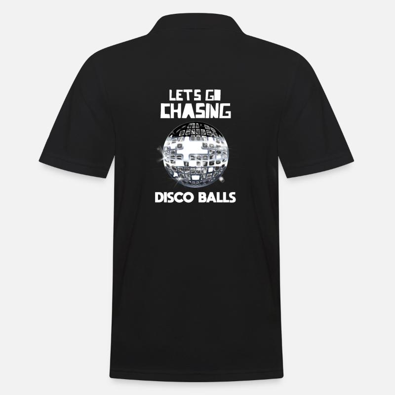 Groovy Disco -Bälle Disco -Liebhaber - Männer Poloshirt - Schwarz