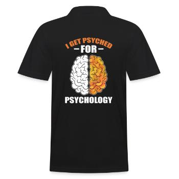 I Get Psyched For Psychology Psychotherapeut - Männer Poloshirt - Schwarz - Hinten - Kai (181cm)