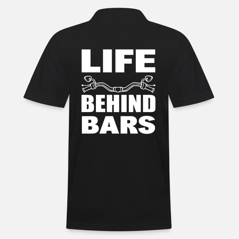 Life Behind Bars Motorradfahrer - Männer Poloshirt - Schwarz