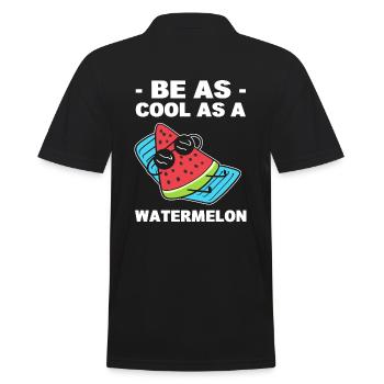 Wassermelonen Wortspiel Strandliebhaber - Männer Poloshirt - Schwarz - Hinten - Kai (181cm)