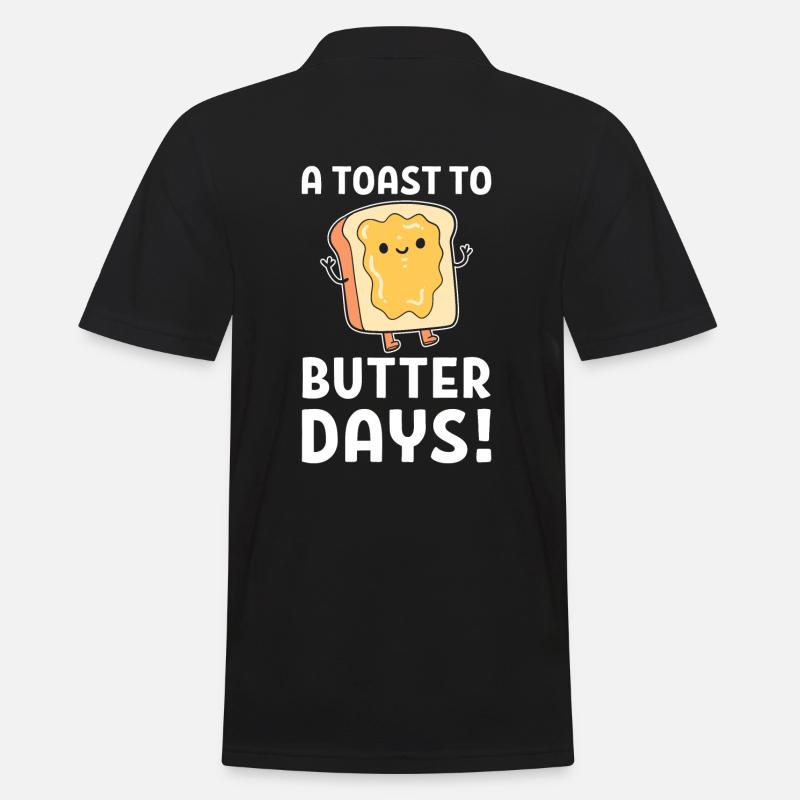 Butter Wortspiele Bäcker - Männer Poloshirt - Schwarz