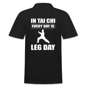 Tai Chi Kampfkunst Tai Chi Meister - Männer Poloshirt - Schwarz - Hinten - Kai (181cm)
