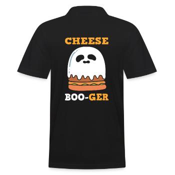 Lustiger Käse Burger Grillkoch - Männer Poloshirt - Schwarz - Hinten - Kai (181cm)