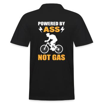 Lustiges Radfahren BMX Rider - Männer Poloshirt - Schwarz - Hinten - Kai (181cm)