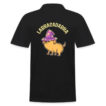 Labracadabra Zauberer - Männer Poloshirt - Schwarz - Hinten - Kai (181cm)