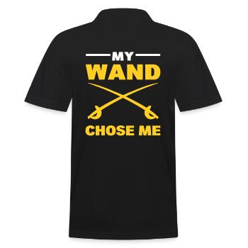 My Wand Chose Me Schwertkämpfer - Männer Poloshirt - Schwarz - Hinten - Kai (181cm)