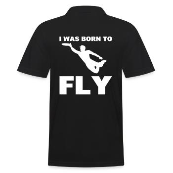 Ultimate Frisbee-Spieler - Männer Poloshirt - Schwarz - Hinten - Kai (181cm)