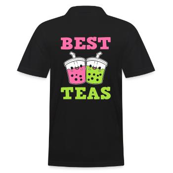 Best Teas Tee Barista - Männer Poloshirt - Schwarz - Hinten - Kai (181cm)