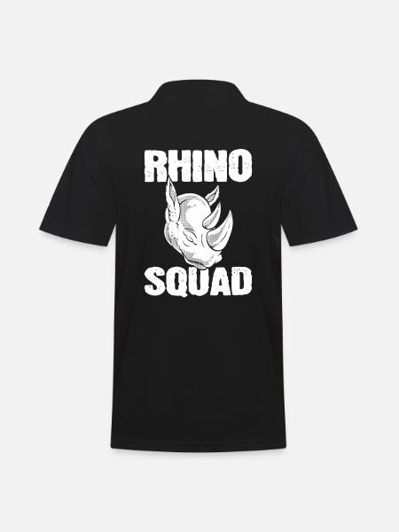 Rhino Squad Zoologe - Männer Poloshirt - Schwarz