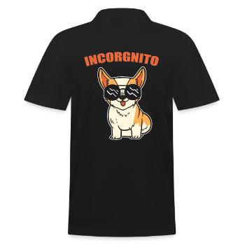 Lustiger Corgi Hundetrainer - Männer Poloshirt - Schwarz - Hinten - Kai (181cm)