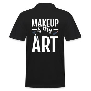 Makeup Is My Art Kosmetiker - Männer Poloshirt - Schwarz - Hinten - Kai (181cm)