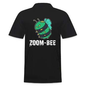 Zoom-bee Bienen Imker - Männer Poloshirt - Schwarz - Hinten - Kai (181cm)