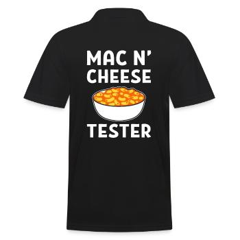Lustiger Käse Wortspiel Käseexperte - Männer Poloshirt - Schwarz - Hinten - Kai (181cm)