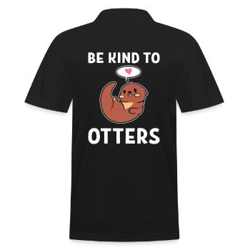 Be Kind To Otters Meeresbiologe - Männer Poloshirt - Schwarz - Hinten - Kai (181cm)